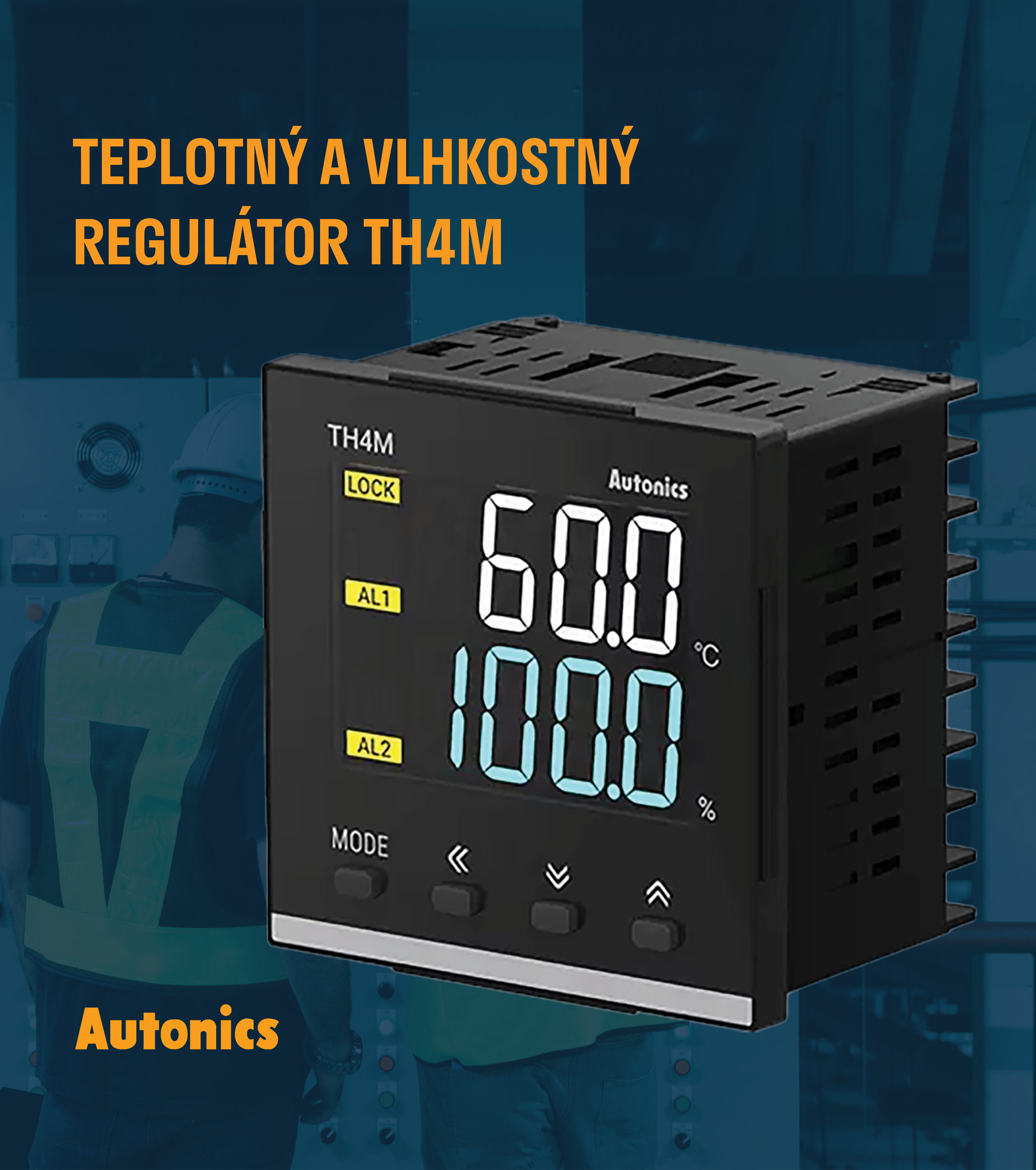 Autonics Teplotny a vlhkostny regulator TH4M