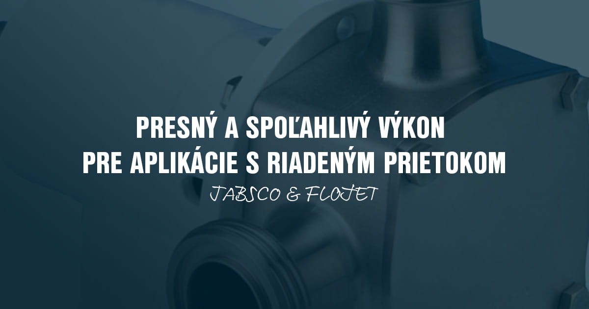 Xylem Jabsco Flojet aplikace s rizenym prutokem