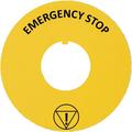 "EMERGENCY STOP" priemer 80 mm, žlté