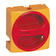 Uzamykateľný gombík červený/žltý 86x86 mm pre skrutku 50-100 AMP (veľkosť 2-3)