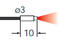 Optical fibre,M3,10mm-head