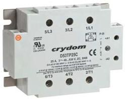 Crydom - 3-fázové relé bez chladiča, 25 a 50 A st