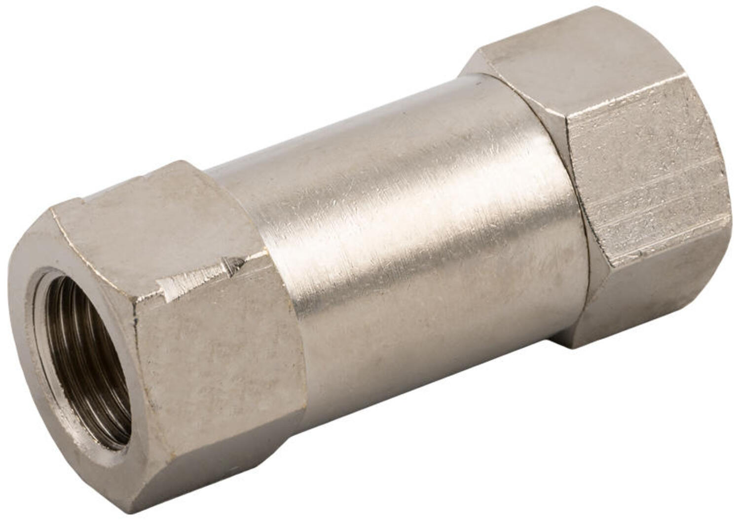 Clack valve with internal-internal tap