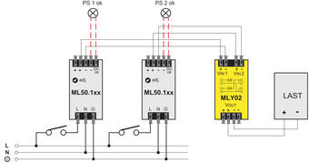 Connecting sketch 1 power supply MLY02