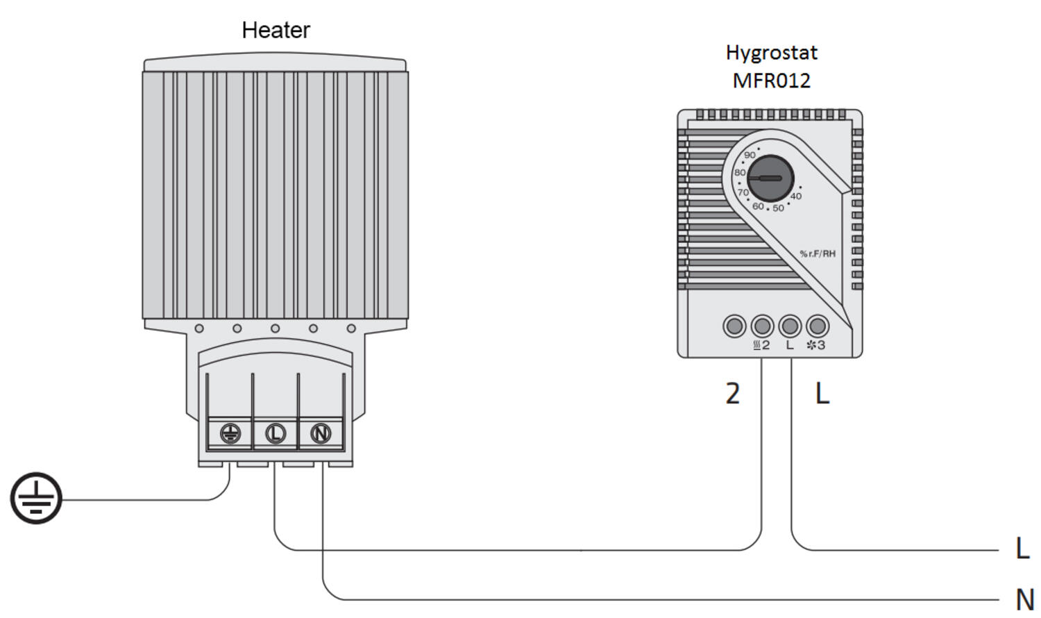 Connection example hygrostat MFR012 with heater.tif
