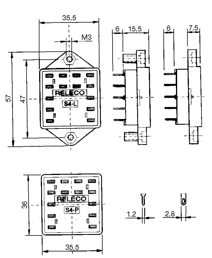 Dimensions drawing to S4L, S4P and S4PO