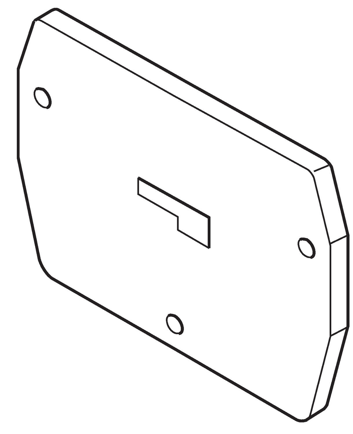 Drawing on endplate grey and orange to miniature block spring clip