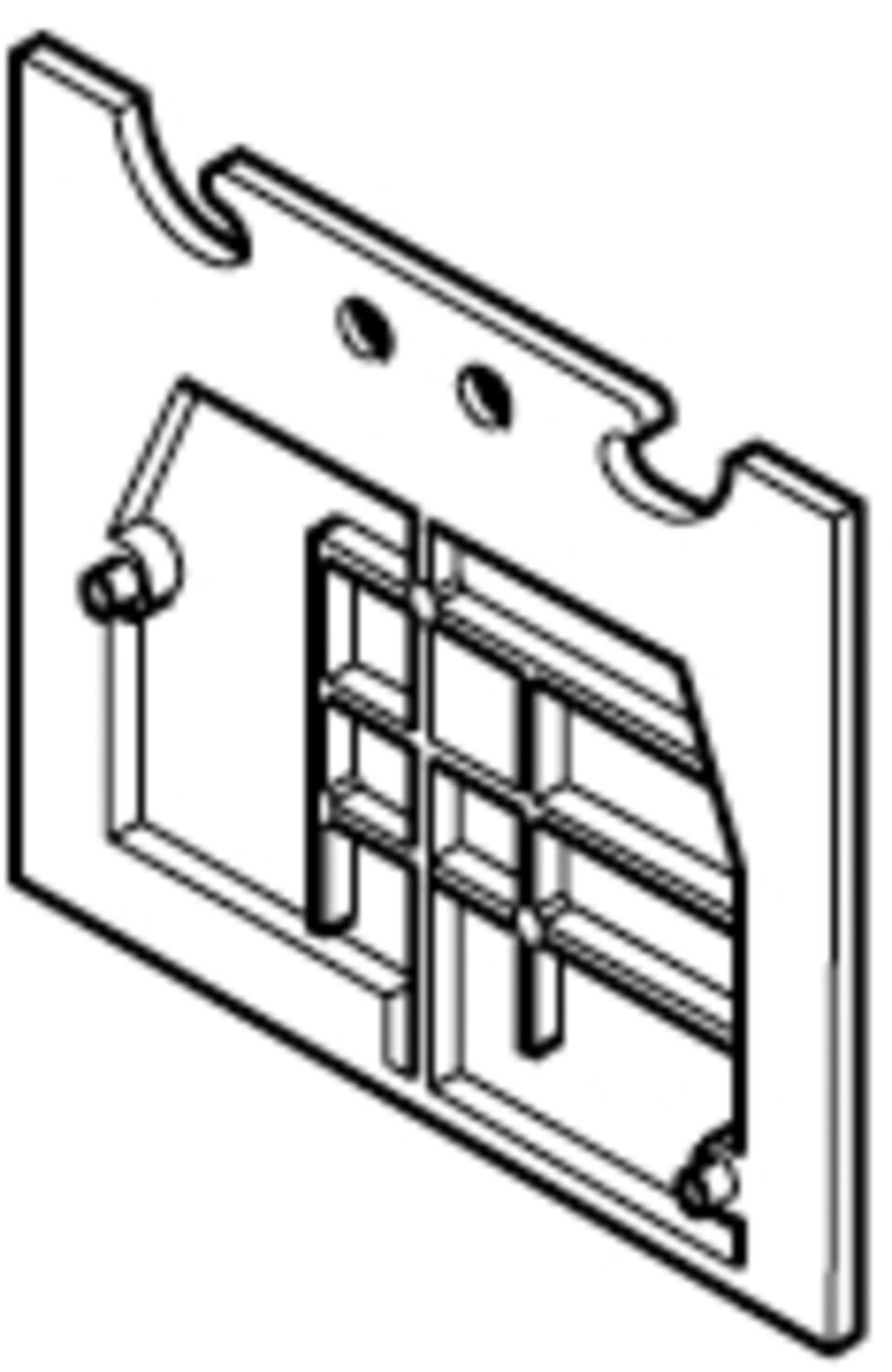 Drawing on partition-wall/end plate grey