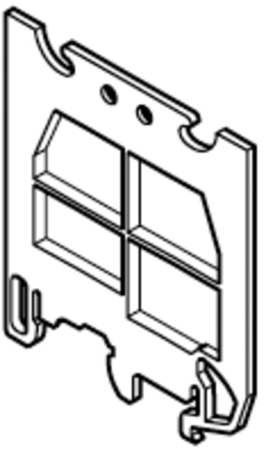 Drawing on partition-wall/endplate grey