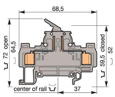 Illustration on ADO-ADO for double deck block and heavy duty switch terminal block