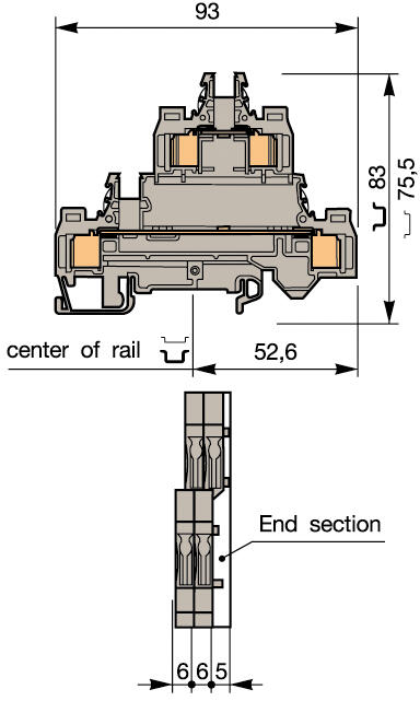Illustration on ADO-ADO for double deck block and heavy duty switch terminal block