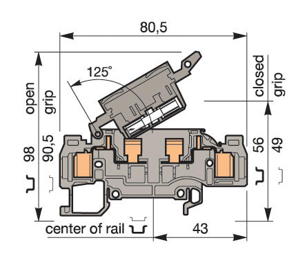 Illustration on ADO-ADO for heavy duty switch terminal block and fuse strip