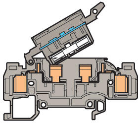 Illustration on ADO-ADO for heavy duty switch terminal block and fuse strip