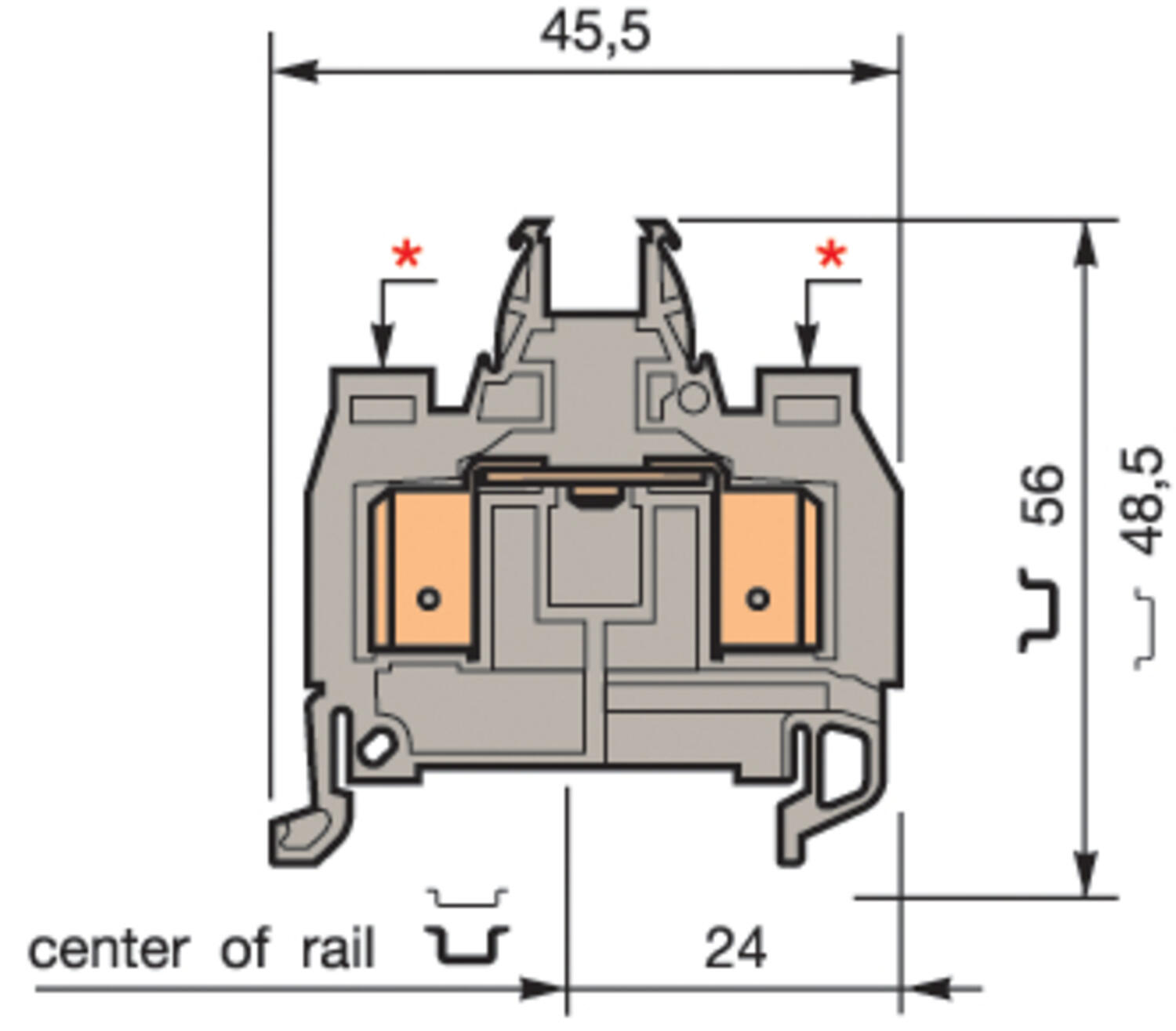 Illustration on ADO-ADO for standardblock, groundblock and DIN 3