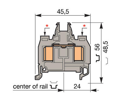 Illustration on ADO-ADO for standardblock, groundblock and DIN 3