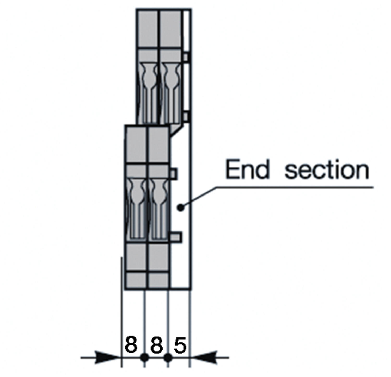 Illustration on ADO-Screw for double deck block