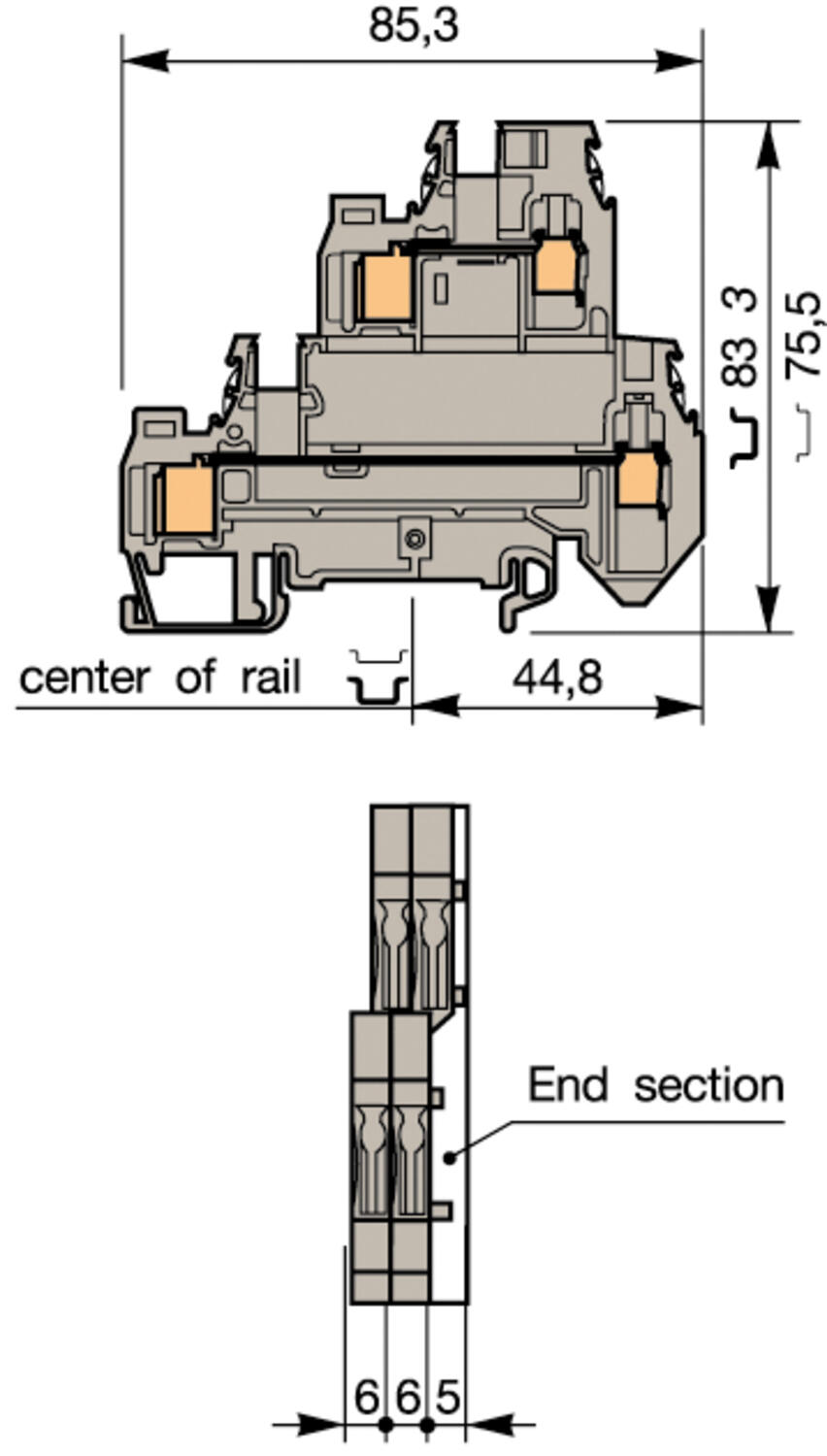 Illustration on ADO-Screw for double deck block
