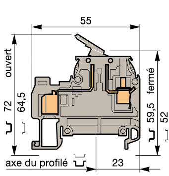 Illustration on ADO-Screw for heavy duty switch terminal block
