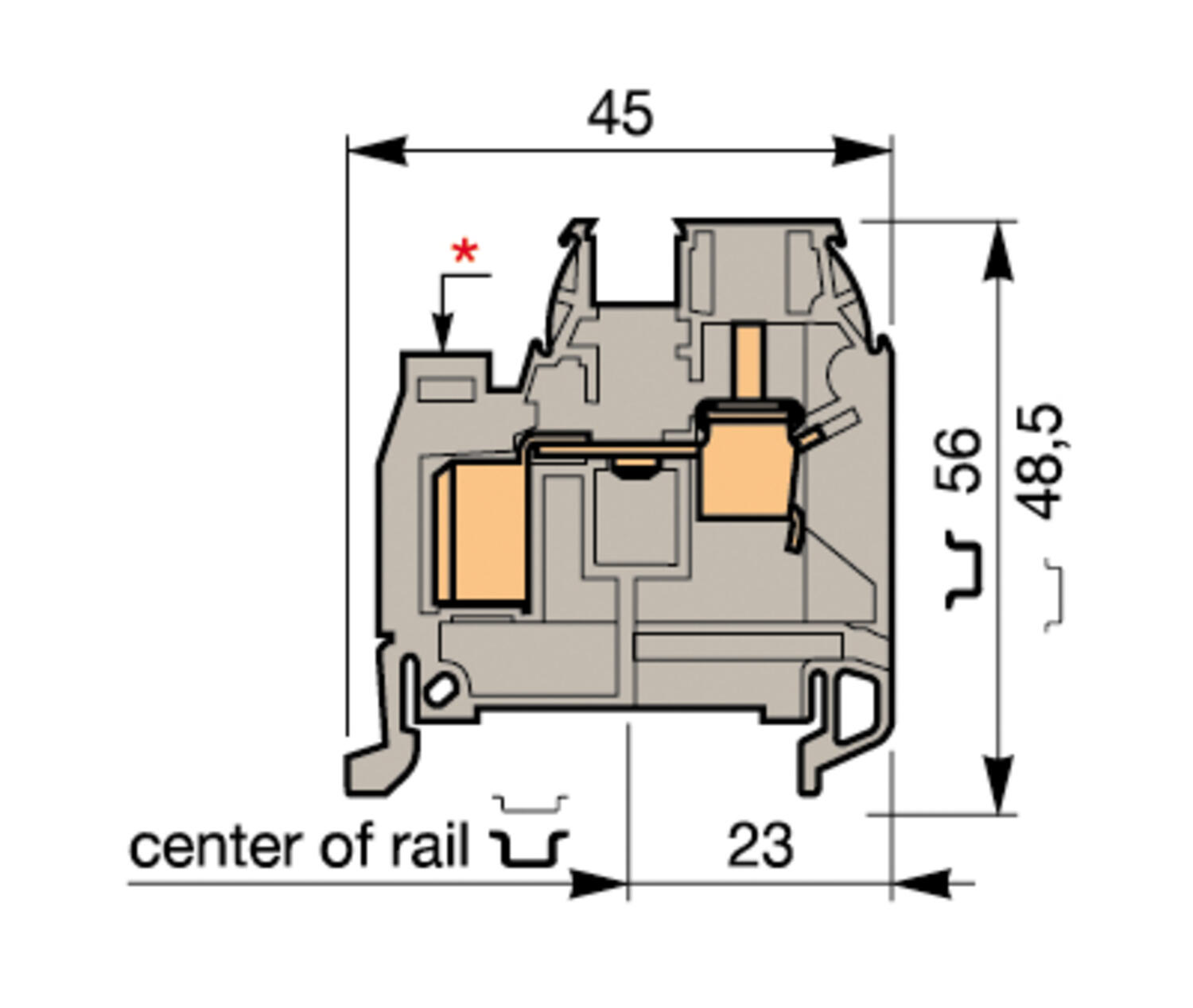 Illustration on ADO-Screw for standardblock and groundblock