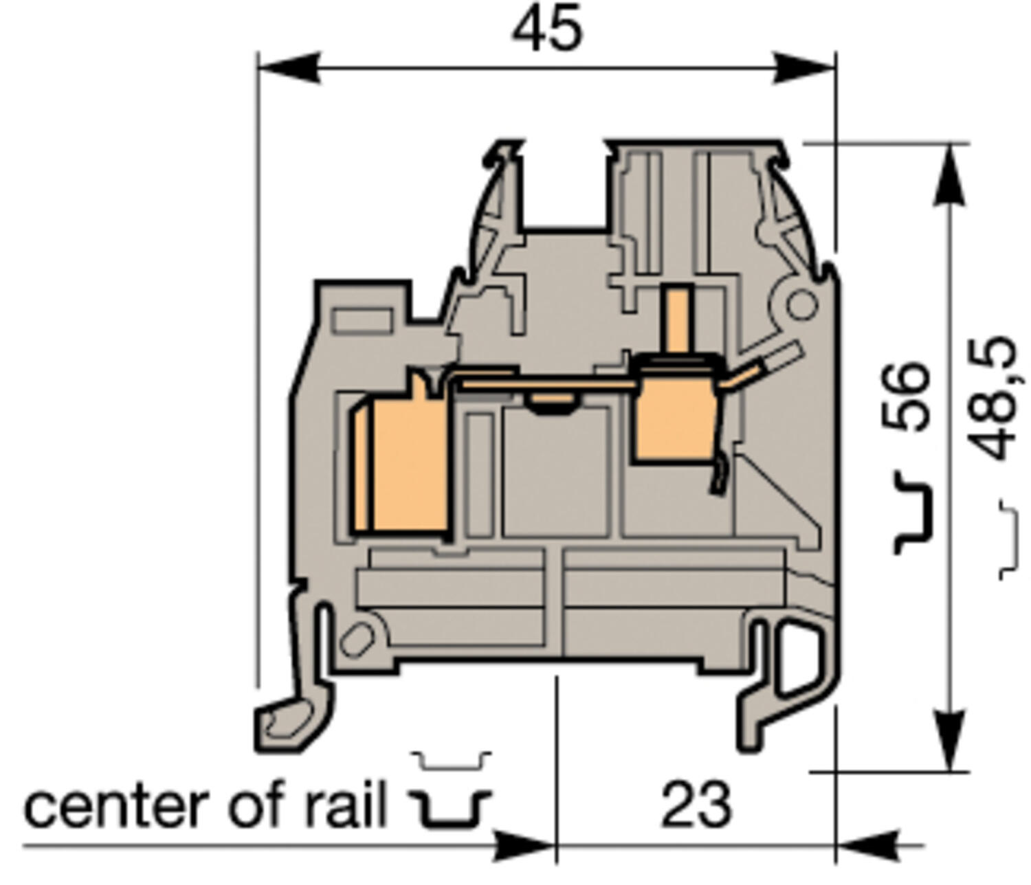 Illustration on ADO-Screw for standardblock and groundblock