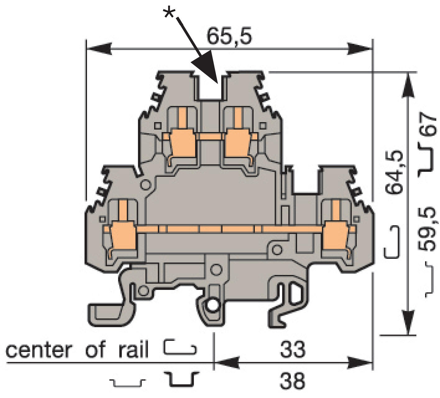 Illustration on double deck block screw-screw