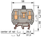 Illustration on fuse strip and heavy duty switch terminal block screw-screw