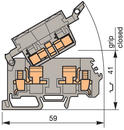 Illustration on miniature block, TS15-rail