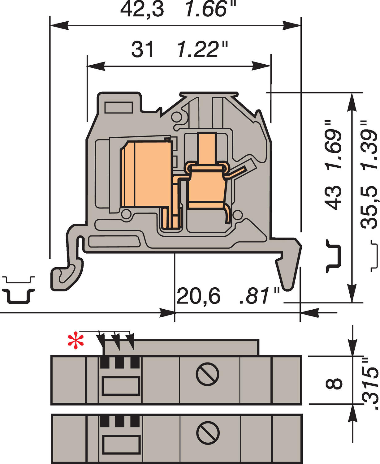 Illustration on Miniblock ADO-screw