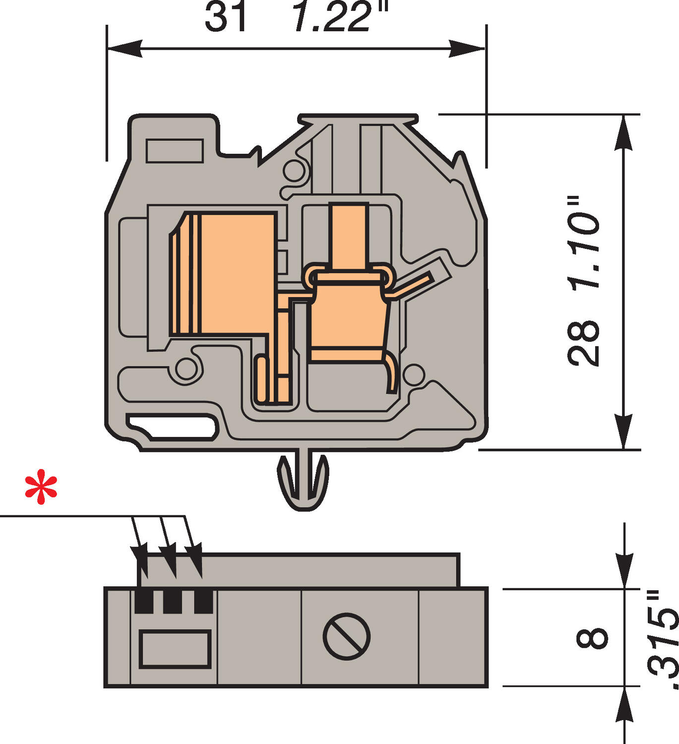 Illustration on Miniblock ADO-screw