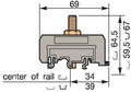 Illustration on power cable block with 1 stud, type I