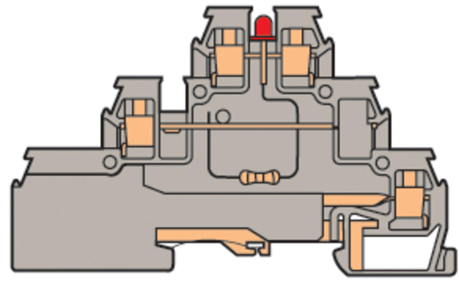 Illustration on three-storeyed block