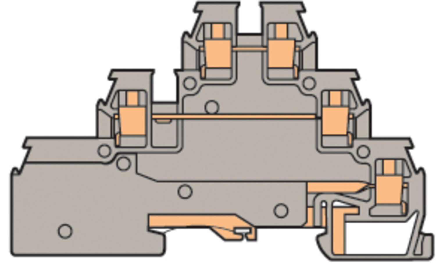 Illustration on three-storeyed block