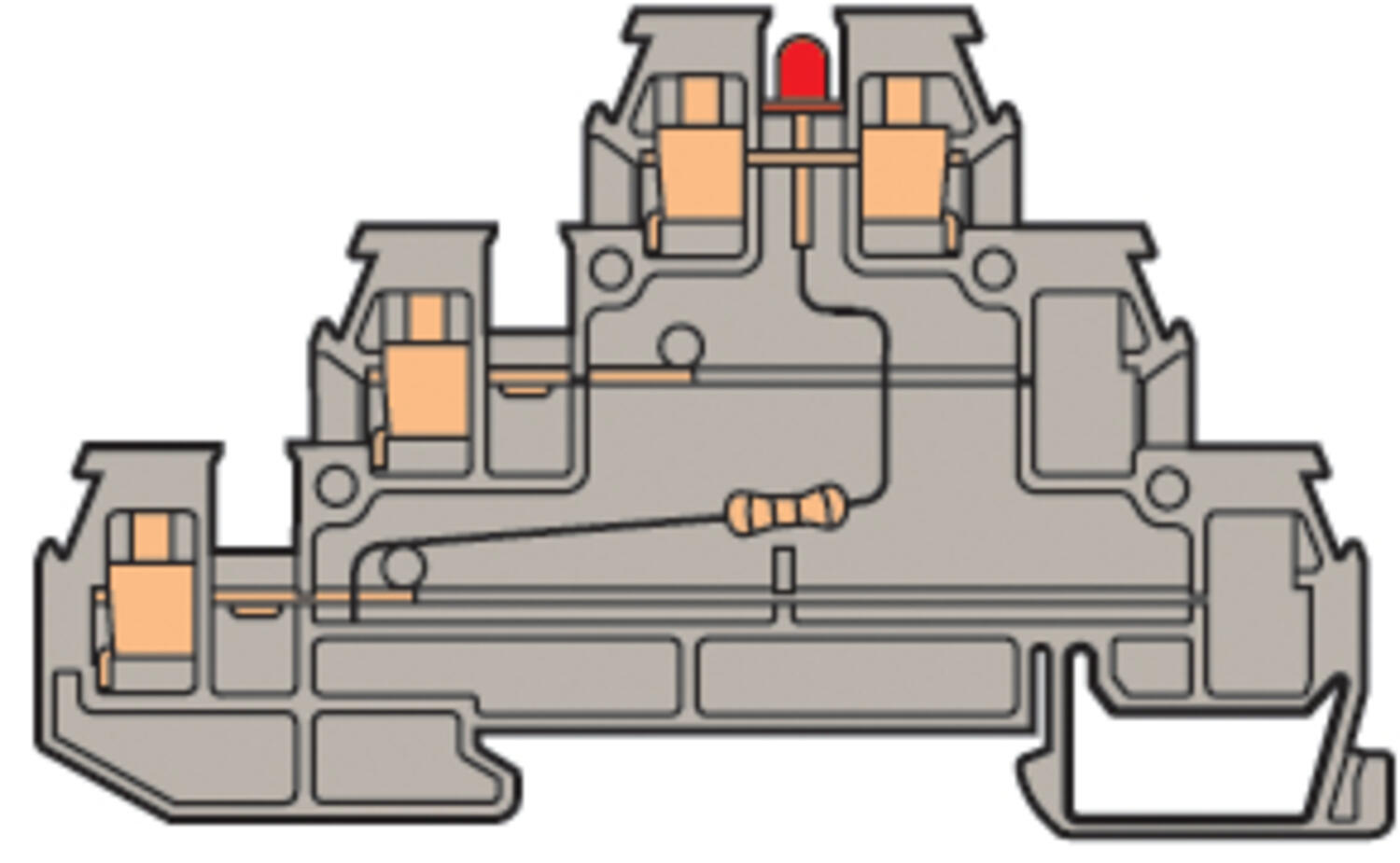 Illustration on three-storeyed block