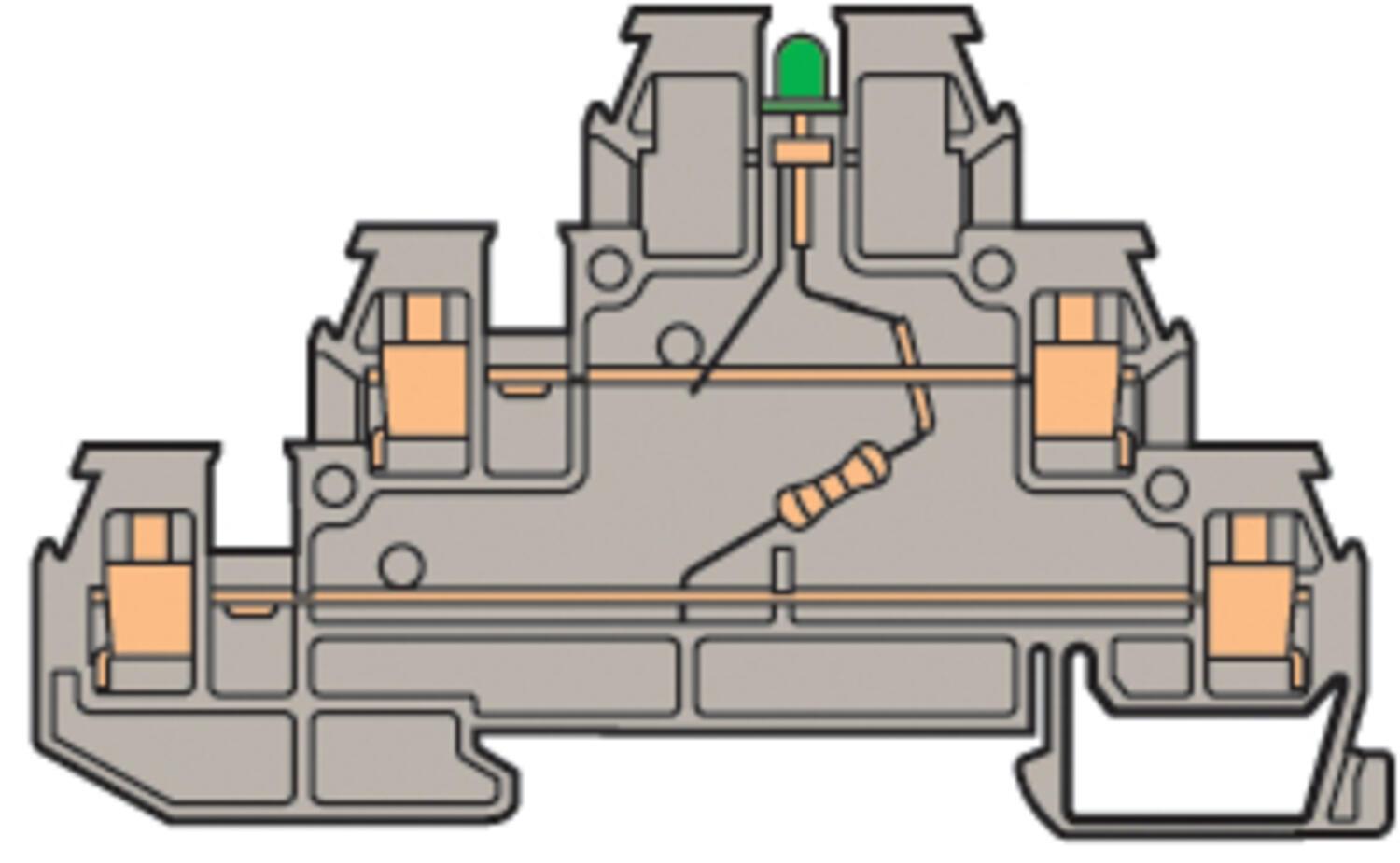 Illustration on three-storeyed block