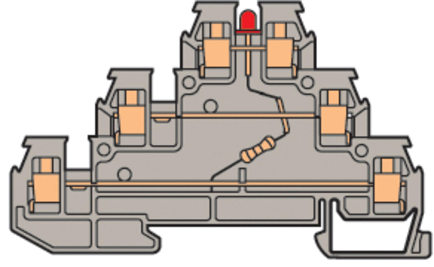 Illustration on three-storeyed block