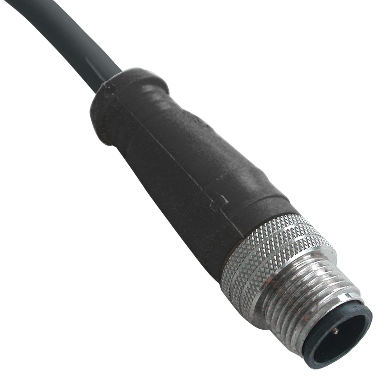 M12, fully groated cable, straight male