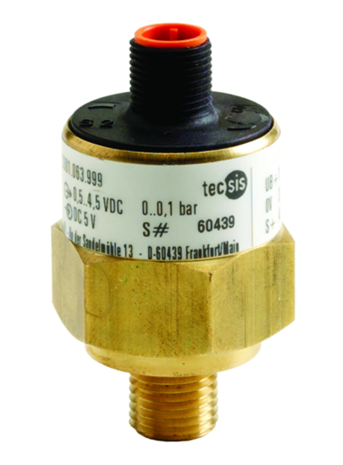 Pressure sensor in brass