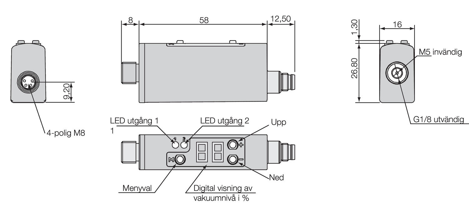PSA100C-måttritning 1