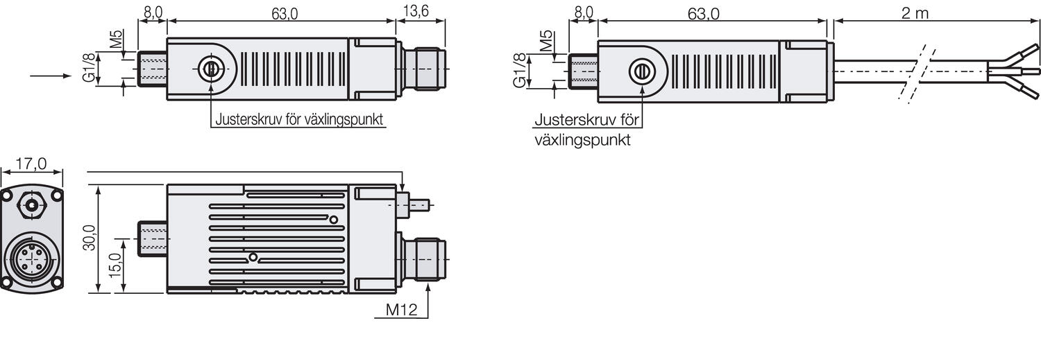 PSE100E-måttritning