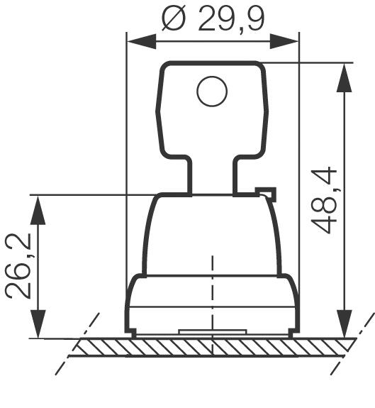 Revolving switch, key