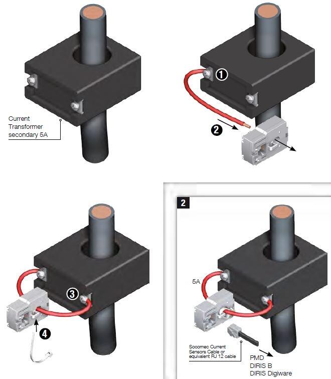 Socomec Adaptér z prúdového transformátora na senzor (RJ12 výstup) 48290599