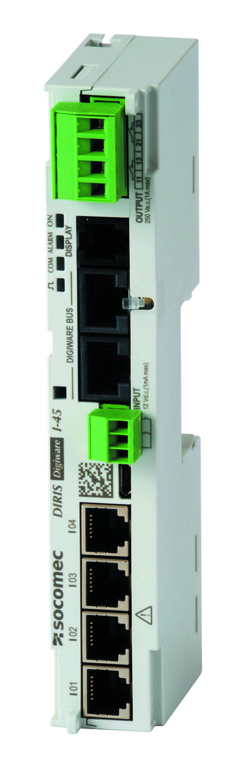 Socomec DIRIS Digiware I-43, monitorovanie, 4 vstupy, 2 vstupy/2 výstupy (alarm) 48290129