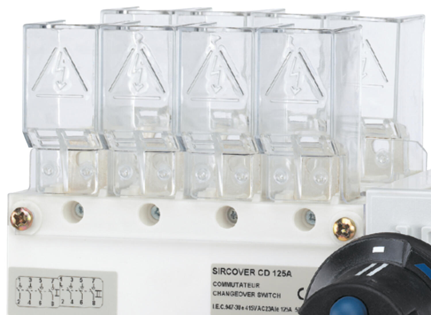 Socomec Kryt svoriek horný/dolný 500 A až 630 A 3-pól. (na ochranu spodných aj horných svoriek je potrebné objednat 2 kusy) 26944051