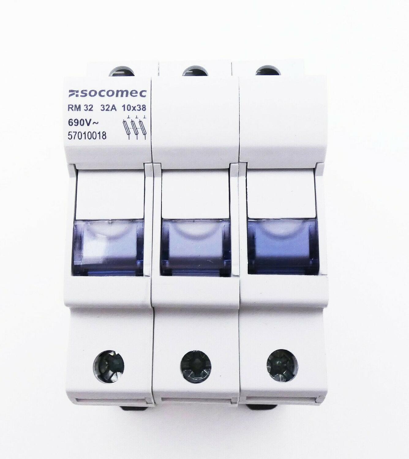 Socomec Poistkový odpínac - ochrana napätových vstupov, 10x38 3-pól. 57010018