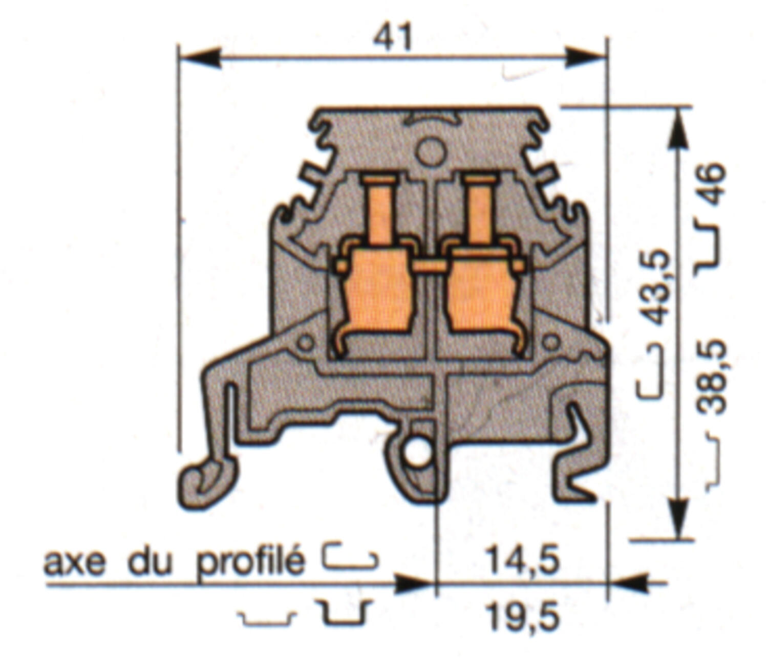 Terminal blocks screw-screw