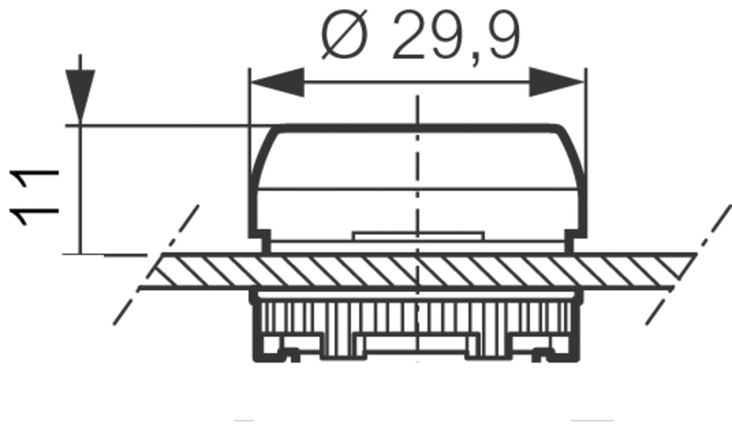 Unlighted snap fastener